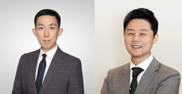 이랜드그룹의 채성원 유통BG 대표(왼쪽)와 황성윤 식품BG 대표(사진제공/이랜드그룹)
